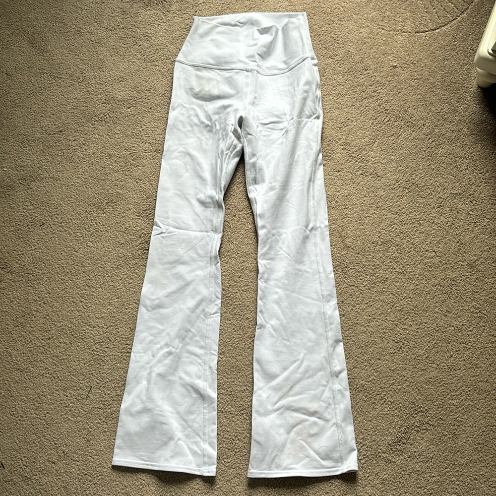 Alo yoga white flare leggings